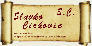 Slavko Ćirković vizit kartica